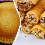 Knapperige wafelbuisjes met gecondenseerde melk, room en noten: stap-voor-stap recept